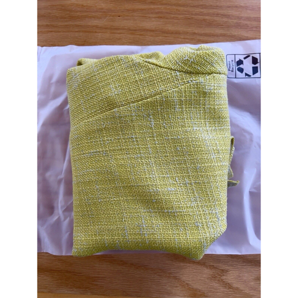 Louis Vuitton Wool Silk Blend Yellow Evening Pea Coat Y2K Doublure Lining Sz 42 - Picture 15 of 16